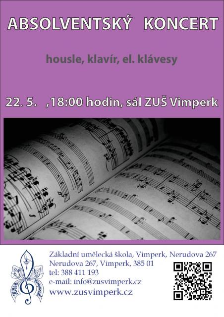 Absolventský koncert - housle - klavír - el klávesy