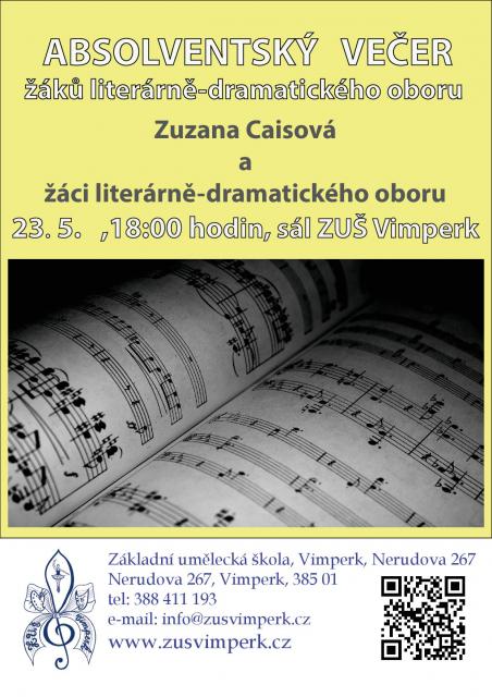 Absolventský večer žáků literárně-dramatického oboru