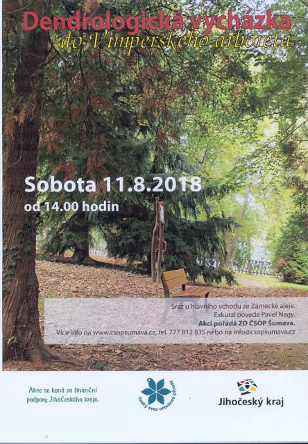 DENDROLOGICKÁ VYCHÁZKA DO VIMPERSKÉHO ARBORETA