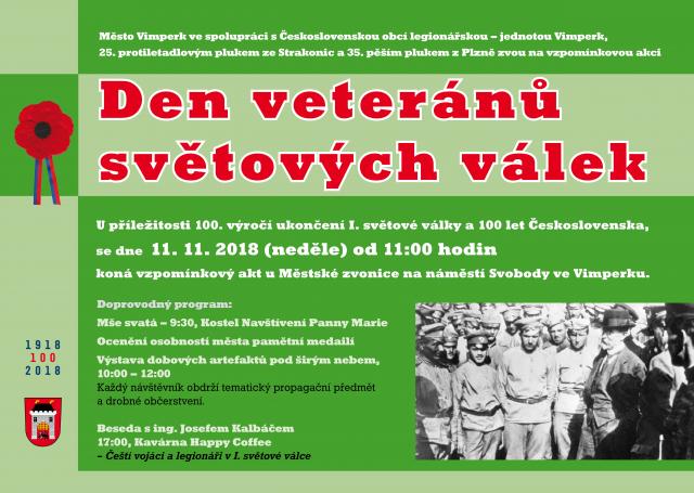 DEN VETERÁNŮ SVĚTOVÝCH VÁLEK