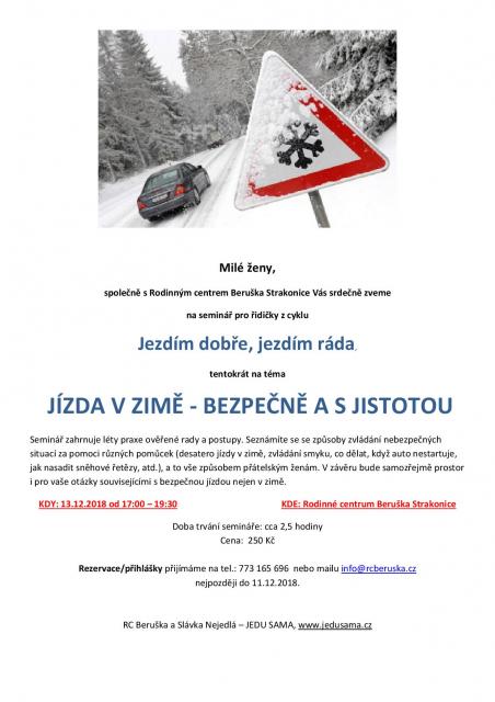 Jízda v zimě - bezpečně a s jistotou