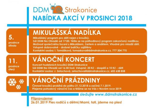 DDM Strakonice v prosinci