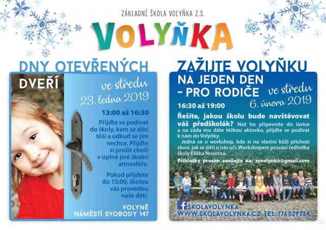 Den otevřených dveří Základní škola Volyňka, z.s.