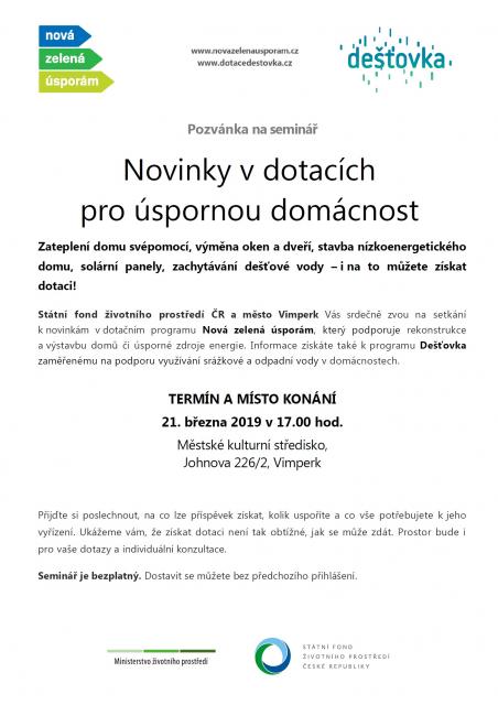 NOVINKY V DOTACÍCH PRO ÚSPORNOU DOMÁCNOST