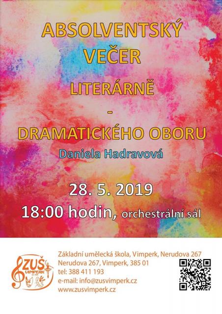 ABSOLVENTSKÝ VEČER LITERÁRNĚ-DRAMATICKÉHO OBORU