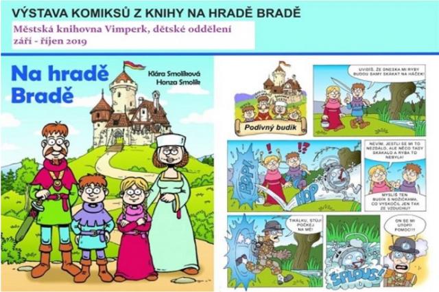 Výstava komiksů z knihy Na hradě Bradě