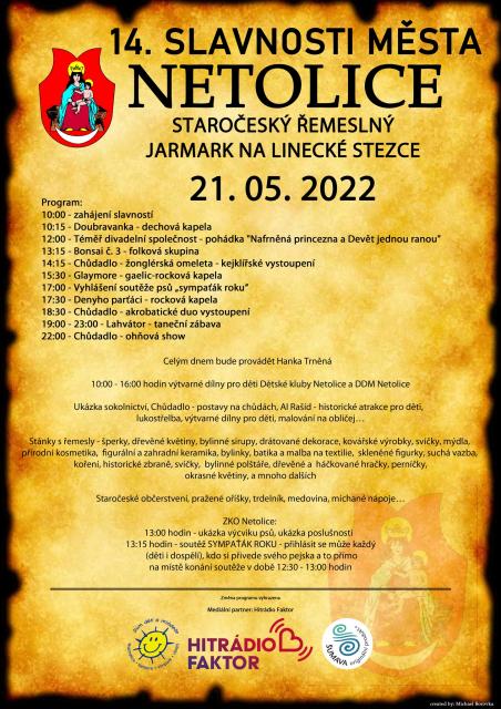 Slavnosti města Netolice a staročeský řemeslný jarmark