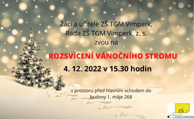 ROZSVÍCENÍ VÁNOČNÍHO STROMU ZŠ TGM