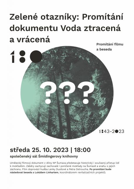 Zelené otazníky – Promítání dokumentu Voda ztracená a vrácená