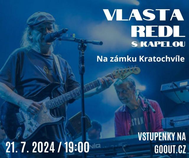 Koncert Vlasty Redla s kapelou v zámecké zahradě