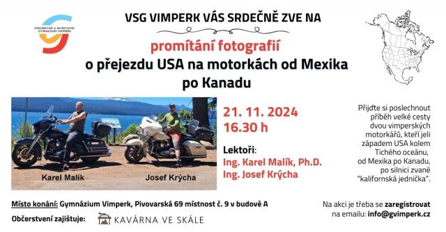 PŘEJEZD USA NA MOTORKÁCH OD MEXIKA PO KANADU