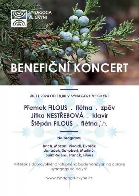 Benefiční koncert v Synagoze ve Čkyni