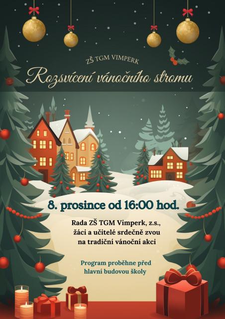 ROZSVÍCENÍ VÁNOČNÍHO STROMU ZŠ TGM