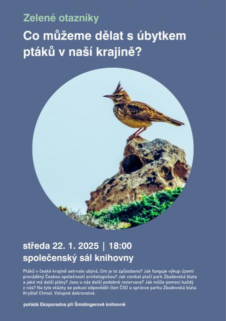 Zelené otazníky – Co můžeme dělat s úbytkem ptáků v naší krajině?