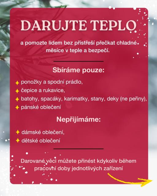 Sbírka oblečení pro lidi bez domova