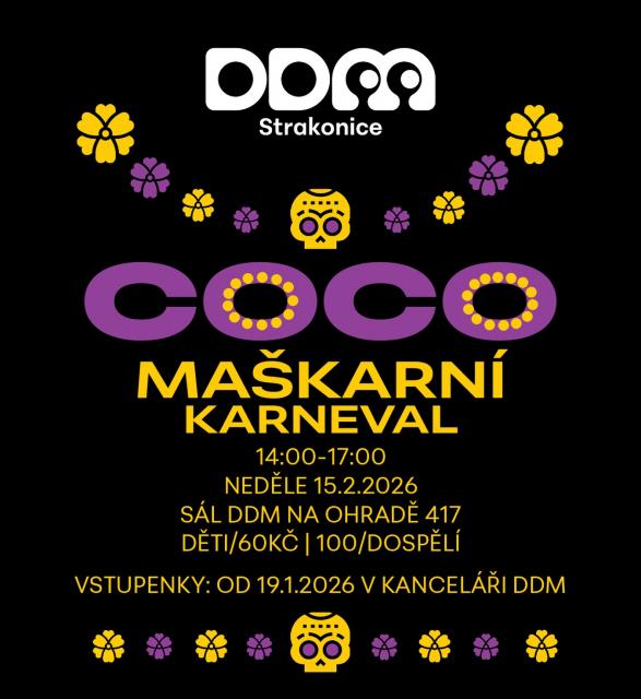 Maškarní karneval na téma Coco