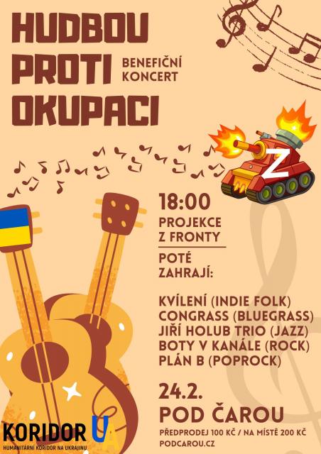 HUDBOU PROTI OKUPACI - Benefiční koncert