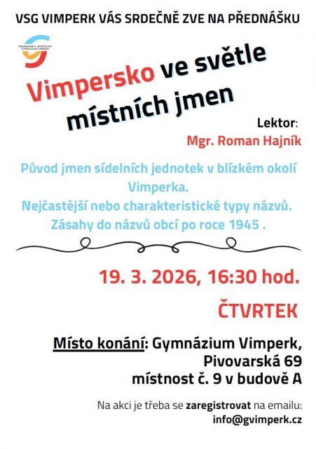 Vimpersko ve světle místních jmen