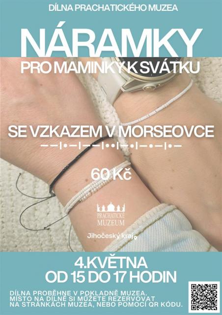Náramky pro maminky k svátku - se vzkazem v morseovce