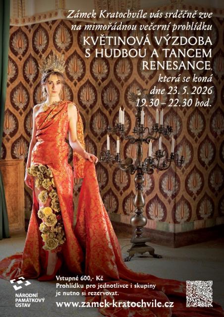 Večerní prohlídka zámku s květinami