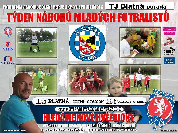 TJ Blatná podporuje nábory mladých fotbalistů