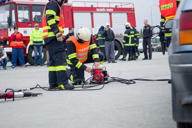 Hasiči na burze v Tchořovicích