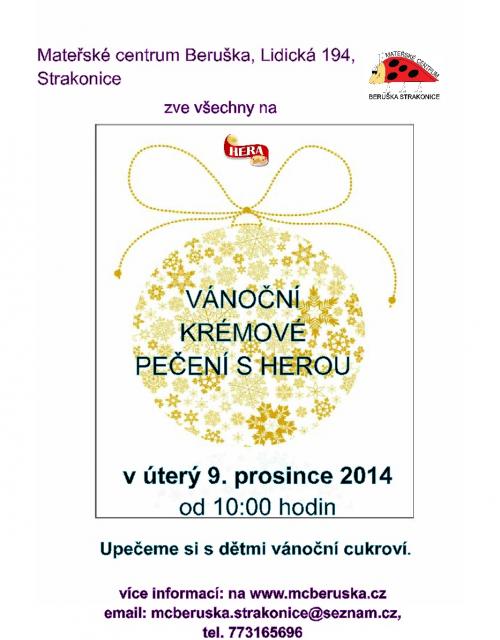 Vánoční krémové pečení s herou