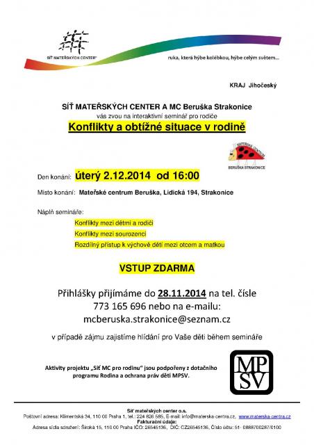 Konflikty a obtížné situace v rodině