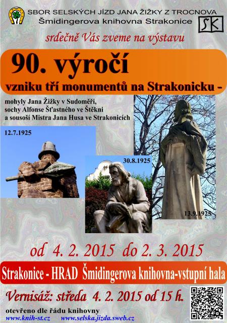 Výstava věnovaná 90. výročí vzniku tří monumentů na Strakonicku