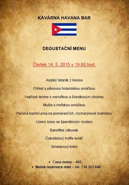 Degustační menu v Havaně