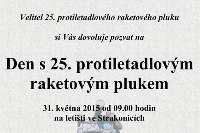 Den s 25. protiletadlovým raketovým plukem Strakonice
