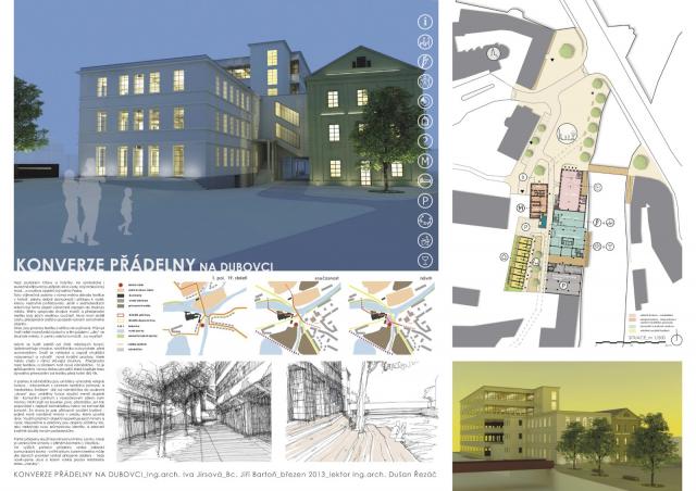 Návrh konverze přádelny Na Dubovci – 1. část