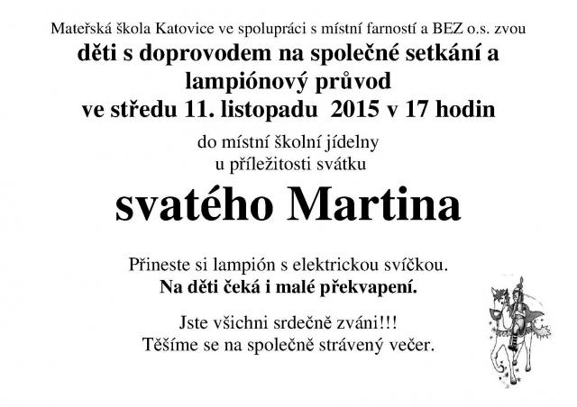 Svatomartinský lampionový průvod