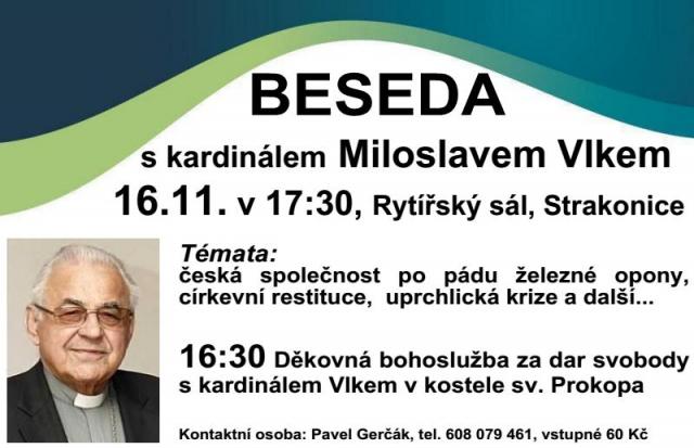 Beseda s kardinálem Miloslavem Vlkem