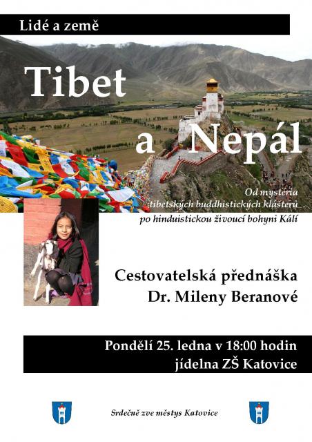 Tibet a Nepál - cestovatelská přednáška Dr. Mileny Beranové