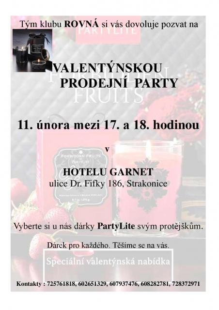 Valentýnské posezení s představením PartyLite