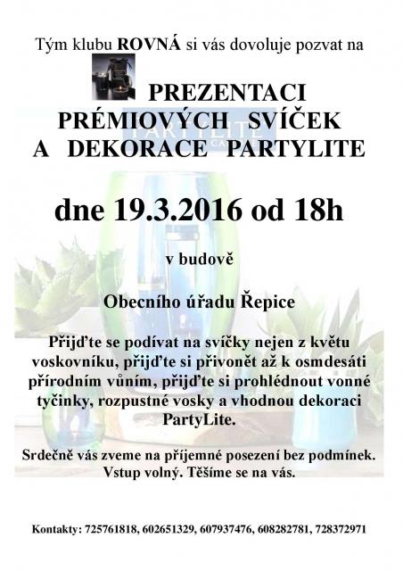 Prezentace prémiových svíček a dekorace Partylite