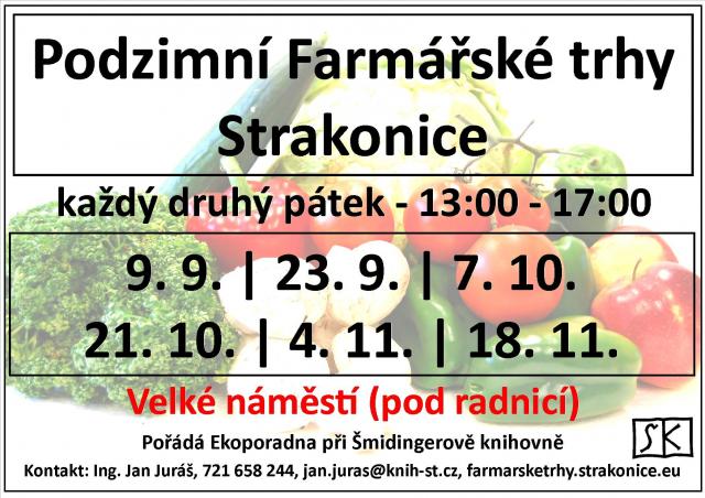 Podzimní farmářské trhy Strakonice