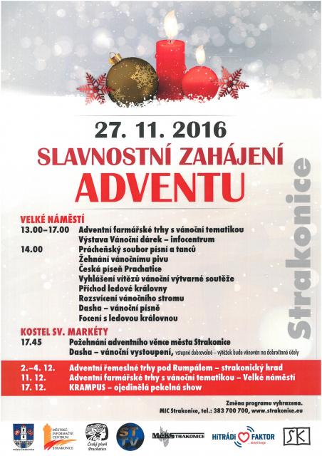 Slavnostní zahájení adventu Strakonice