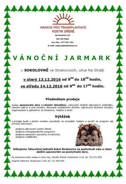 Vánoční jarmark Nadace pro transplantaci kostní dřeně
