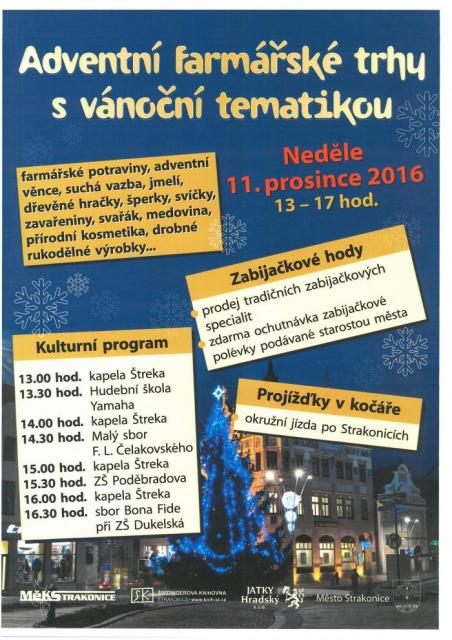 Adventní farmářské trhy s vánoční tématikou